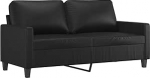 Kangmusi 2-Sitzer-Sofa Schwarz 140 cm Kunstleder,359137