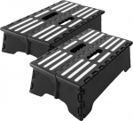 SHUESS Pack of 2 Folding Step Stools, 38 cm, Folding Stool, Black, Maximum Load 150 kg, Space-Saving, Foldable Stool for Elderly, Children, Small, Bathroom, Bedroom