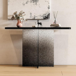 Elegantne must akr&uuml;&uuml;list sissep&auml;&auml;sulaua kitsas konsool elutuppa ja koridori kaasaegne diivanilaud fuajee aktsentlaud 80x30cm (31.5 "x12") - stiilne m&ouml;&ouml;bel v&auml;ikestesse ruumidesse