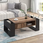 KOMHTOM puidust teravilja kohvilaud, kahepoolse riiuliga k&uuml;ljelaud, sahtlitega elutoa laud, panipaik magamistuppa, elutuppa (B)