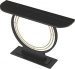 Generisch Stilvoller schwarzer Konsolentisch mit gebogenem Metallgestell, 2 Ablagen, perfekte Aufbewahrungsl&ouml;sung f&uuml;r Eingangsbereich, Flur, Wohnzimmer und Diele - 150 cm/59 Zoll