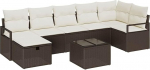 8-teiliges Garten Sofa Set mit Kissen in Braun aus Poly Rattan Gartenlounge Model3360539