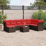 Garten-Sofagarnitur mit Stauraum & Fu&szlig;hocker - PE-Rattan, 55x53x34 cm, f&uuml;r Terrasse und Innenhof Model3325350