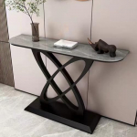 Moderner Konsolentisch mit rechteckiger Basis, Wandfl&auml;chen, seitlicher Flur, Eingangsbereich, Eingangstisch, Konsolentisch, Sofatisch, Flurtisch, mit Stauraum, mit Ablagefl&auml;chen, Akzenttisch