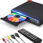 DVD Recorder Player telerite jaoks HD 1080p Upscaling, HDMI & AV & koaksiaalv&auml;ljund (HDMI & AV kaabel kaasas), USB sisend, Kaugjuhtimispult kaasas, mustanahaline.