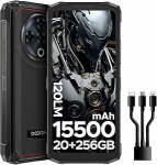 DOOGEE Fire6 Power Robustes nutitelefon, 15500 mAh, 120 lm, Dual-Licht-Taschenlampe, 20 GB + 256 GB/2 TB, 33 W Ladung, 6,5 Zoll Android 14 Rugged Phone, 50 MP, 4G Dual-SIM Android-Handy, 3 Kartenf&auml;cher