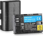 ENEGON LP-E6 akud (Paquete de 2 3000mAh) para EOS R, R5C, 5D Mark II, 5D III, 5D IV, 5DS, 5DSR, 6D, 7D, 7D II, 7D III, 80D, 70D, 60D, 60Da, XC10, XC15