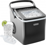 Chefman Iceman Dual-Size Ice Cube Maker - Portable Ice Cream Machine, Large and Small Ice Maker with Self-Cleaning, 9 Cubes in 7 Minutes, 10 kg/24 Hours, Includes Ice Scoop