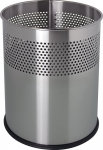 helit H2515700 Stainless Steel Waste Paper Bin 18 L &ndash; Silver