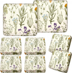Hosuly Sofakissenbezug mit Fr&uuml;hlings-Wildblumen-Motiv, f&uuml;r Terrasse, Sommer, Blumenmuster, Stretch, Outdoor-Sofa, Sitzkissen, Bez&uuml;ge, tropische Blume, Innenbereich, Ersatz-Couch-Schonbezug,