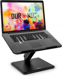 Duronic DML125 s&uuml;learvuti statiiv, reguleeritava k&otilde;rgusega s&uuml;learvuti t&otilde;stuk kuni 13-tollise s&uuml;learvuti jaoks, lapdesk ja laptaldrik kui laua kinnitus, stabiilne alus libisemiskindlate padjadega, 45&deg; kallutusega