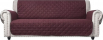 CHHKON Burgundy Red Dog Sofa Cover with Non-Slip Flap Print 100% Waterproof Quilted Furniture Protector Sofa Slipcovers for Furniture Sofa Pets for Leather Couch 172cm