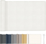 HENG FENG pol&uuml;estrist r&otilde;du privaatsusekraan, kate, paneel, tuule- ja p&auml;ikesekaitse, 75 x 600 cm, kreemikasvalge