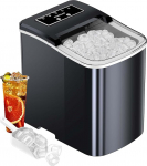 POWSAF j&auml;&auml;kuubikute masin, isepuhastuv lauaj&auml;&auml;kuubikute tegija, v&auml;ike j&auml;&auml;tisemasin koos j&auml;&auml;tisek&uuml;hvli ja korviga, 9 j&auml;&auml;kuubikut 8 minutiga, 12 kg/24 tundi, ideaalne koju, kontorisse, telkimiseks, mustas toonis