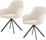 CLGTY 1/2/4/6 t&uuml;kki Stretch veekindlad toolikatted koos k&auml;etugedega, eemaldatavad kontoritoolide toolikatted koos k&auml;etugedega, pestavad, kaasaegne m&ouml;&ouml;bli kaitsja buffet-pidu, dekoratiivsed, valge, 2-pakk