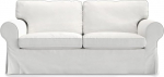 MASTERS OF COVERS Diivanikate IKEA Ektorp 2-kohalisele, valge diivanikate, diivanikate puuvillast, 2-kohalise diivani kate, 179 x 88 x 88 cm.
