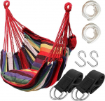 Hammock tool rippuv k&ouml;is Swing Seat Indoor Outdoor Stabiilne puuvillane kangas Hammock Max 300lbs (Pole ja padi ei sisalda, Rainbow)