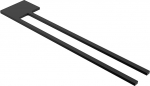 kalb | Kahe r&auml;tikukangiga &otilde;huke r&auml;tikukang, must, alumiinium, pikkus: 400 mm, k&otilde;rgus: 6 mm, s&uuml;gavus: 80 mm