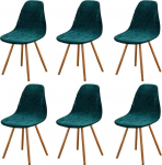 Highdi komplekt 6 Stretch Velvet toolikatet, Skandinaavia roheline, eemaldatav universaalne toolikate, pestav toolikate, elegantne s&ouml;&ouml;gituba