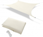 Warooma Sun Shade Sail 2.5mx2.5m koos k&ouml;iega ristk&uuml;likukujuline liiv UV-kindel kaubanduslik veekindel v&auml;listegevuseks