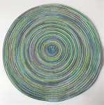 4pcs/Set rund Ramie Isolation Pad Solid Slacemats Leinen Nicht -Slip -Tischmatten K&uuml;che Zubeh&ouml;r Dekoration Home Pad Coaster (E,Round_6PCS)