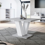 Malvi Mini - Kohvilaud 100 x 70 cm K&otilde;rgus 60 cm - Ristk&uuml;likukujuline kohvilaud - Diivanilaud - Kohvilaud - Elutoalaud Modern - K&otilde;rvallaud V&auml;ike - Valge matt/betoon v&auml;limusega