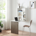 [en.casa] Greve kokkupandav seinalaud Kokkupandav seinalaud Kokkupandav seinalaud koos hoiuruumiga Seina laud Kokkupandav laud k&ouml;&ouml;gilaud s&ouml;&ouml;gilaud valge puidu v&auml;limusega