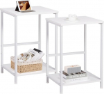 AMHANCIBLE V&auml;ike k&uuml;ljelaud 2-st elutoa k&uuml;ljelaudade komplekt v&auml;ikese ruumi jaoks Ristk&uuml;likukujuline &otilde;huke &ouml;&ouml;kapp Magamistuba Diivan Industrial (valge) UHET03SQWT