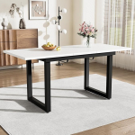 Laiendatav s&ouml;&ouml;gilaud, t&ouml;&ouml;stuslik stiil, ristk&uuml;likukujuline, kohvilaud, kaasaegne, lihtne, raudne, ruumi s&auml;&auml;stev, multifunktsionaalne, MDF, 80 x 140/180 cm (valge + must)