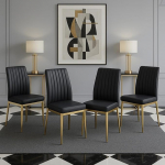 Generisch S&ouml;&ouml;gitoolide komplekt 4 s&ouml;&ouml;gitooli seljatoega, k&ouml;&ouml;gitoolid Faux Leather Ergonoomiline joonte disainiga ja jalatoega kandev&otilde;ime 100 kg k&ouml;&ouml;ki, elutuppa, s&ouml;&ouml;gituppa