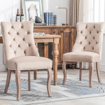 Moimhear 4 jalaga tool, beež sametist s&ouml;&ouml;gitoatool, k&otilde;rge seljatugi, n&ouml;&ouml;pidega tikandiga, t&auml;ispuidust raam, beež (2)