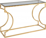 Capri konsool- ja k&uuml;ljelaud kuldse ja h&otilde;bedase v&auml;rviga kuldne roostevabast terasest (konsoollaud kuldne)