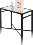 Moodne must k&uuml;ljelaud, peegelpinnaga k&uuml;ljelaud, 22 "L x 12.4" W x 24 "D, ristk&uuml;likukujuline metallist diivanilaud elutuppa