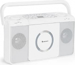 auna Boomtown CD-raadio stereos&uuml;steem Blanc