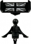 YSWOMOSKD auto telefonihoidja kinnitus, Union Jack telefonihoidja auto &uuml;mmarguse &otilde;huventilaatori jaoks Mini Cooper R-seeria k&auml;ed-vabaduse komplekt nutitelefonile, iPhone'ile (Hall Jack)