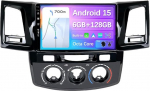 BXLIYER - 6G+128G - Android 12 IPS autoraadio sobib Toyota Fortuner Hilux Revo Vigo (2004-2014) - Wireless CarPlay/Android Car/DSP - LED-kaamera ja mikrofon - 9-tolline 2 DIN - DAB SWC Fast Boot 360 kaamera