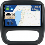JOYX - 6G + 128G - Android 14 IPS Autoradio Sobib Renault Trafic 3 (2014-2021) / Opel Vivaro B (2014-2018) - Wireless CarPlay/Android Car/DSP - Kaamera ja mikrofon - 9-tolline 2 DIN - DAB SWC WiFi 360