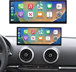 Ninetom autoraadio 12,3-tolline puuteekraan koos juhtmevaba Carplay & Android autoga 2014-2019 Audi A3 S3 koos MIB s&uuml;steemiga, toetab Mirrorlink, kaamera, navigatsioon, Siri, muusika