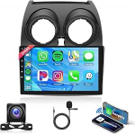 2G 64G Android Autoradio Nissan Qashqai J10 2006-2016 juhtmevaba Carplay Android Auto 9-tolline puuteekraaniga autoraadio koos navigatsiooniga GPS peeglilink Bluetooth FM / RDS raadio WiFi tagurduskaameraga