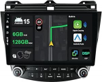 [6G + 128G] IPS 10.1-tolline Android 15 autoraadio Honda Accord 2002-2007 koos Navi Octa Core'iga [Sisseehitatud CarPlay/Android Car/DSP/Mirror Link/GPS Navi/360 Camera/Bluetooth 5.0/WiFi/USB