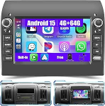 [4G + 64G] Inefala Android 15 autoraadio Fiat Ducato / Citroen Jumper / Peugeot Boxer 2011-2015 juhtmevaba Carplay Androidiga, 7-tolline puutetundlik raadio koos GPS WiFi RDS/FM Bluetooth tagurduskaameraga