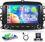 8 Core 6G + 128G autoraadio Android 15 Fiat 500L 2013-2019 jaoks, 7-tolline HD IPS puuteekraaniga autoraadio traadita Carplay Android auto GPS Wi-Fi Bluetooth USB FM RDS raadio tagurduskaameraga