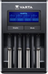 Varta LCD Dual Tech laadija (sobib Ni-MH AA / AAA, Li-Ion 18650, 18490, 18350, 17670, 17500, RCR123A / 17335/16340, 14500, 10440, seadmetele, mida saab laadida USB kaudu, &uuml;he pesa laadimine).
