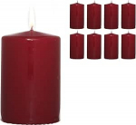 Candelo 8 Premium k&uuml;&uuml;nla komplekt j&otilde;uluk&uuml;&uuml;nlad - tumepunane - 5,8 cm x 12 cm - j&otilde;uluk&uuml;&uuml;nlad advendikiriku jaoks - advendik&uuml;&uuml;nla j&otilde;ulukaunistus