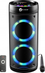 N-GEAR LPG26R Let's Go Party Bluetooth-k&otilde;lar koos karaokemikrofoniga, LED-disko, energiapank, v&otilde;imsus 600W (40W RMS), must