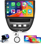 Hodozzy 2G 64G autoraadio Toyota Aygo/Peugeot 107/Citroen C1 2004-2014, Android autoraadio koos Carplay Android Car 10-tollise puuteekraaniga navigatsioon DSP Bluetooth WiFi FM/RDS raadio SWC tagurdamine