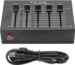 Phono Preamp EQ 2-kanaliline digitaalne heli ekvalaiser 3 b&auml;ndi 12 dB High Medium Setting Balanced Volume Control 5V Adapter plaadim&auml;ngija jaoks