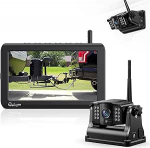 eRapta 5-tolline juhtmevaba digitaalne tagurduskaamera komplekt, 1080P monitoriga: 9600 mAh aku 2 minutit DIY paigaldust, IP69K veekindlad tagurduskaamerad autole, veoautole, kaubikule, maasturile, matkaautole