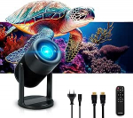 METRONIC 475350 Kaasaskantav projektor WiFi Bluetooth sisseehitatud k&otilde;lariga videom&auml;ngudeks, filmideks, esitlusteks, v&otilde;imas projektsioon kuni 5 m kaugusele, koos puldiga - must