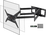 TV seinakinnitus p&ouml;&ouml;rlev 1060 mm pikkuse varrega, 180&deg; p&ouml;&ouml;rlev telerihoidik seinale, raskekaaluline t&auml;ielikult liikuv telerihoidik 37-90-tollistele teleritele kuni 60 kg, max. VESA 600 x 400 mm